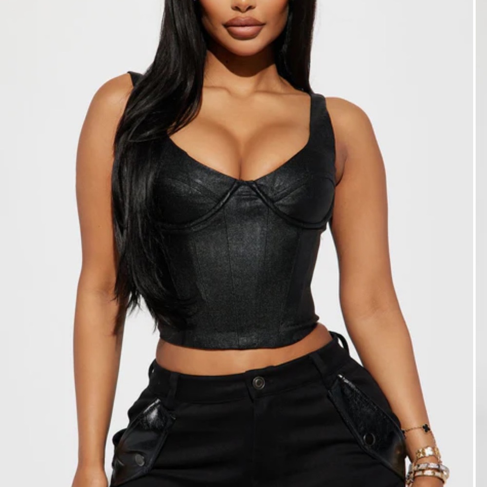 NWT fashion nova do You Boo Corset - Black